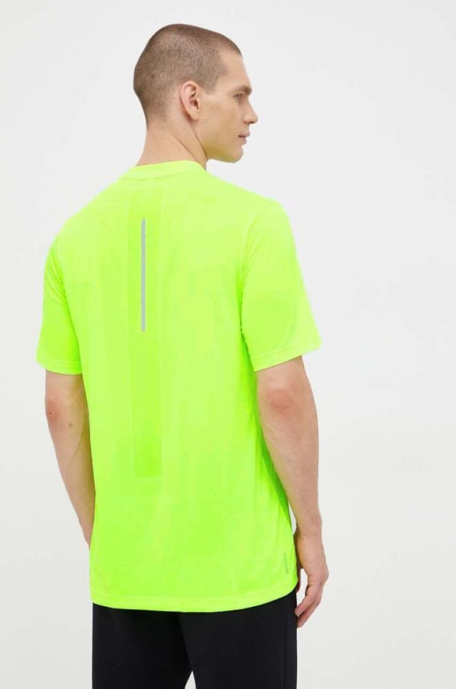Бігова футболка adidas Performance Ultimate колір зелений однотонна фото 3