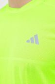Бігова футболка adidas Performance Ultimate колір зелений однотонна