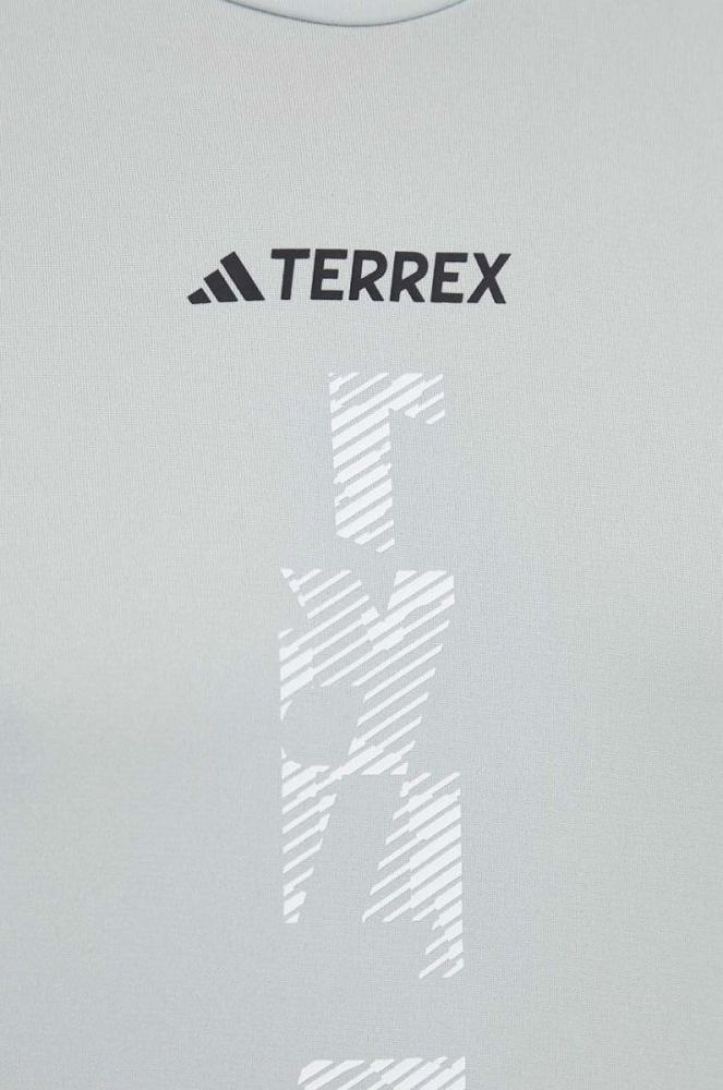 Спортивна футболка adidas TERREX Agravic колір сірий з принтом фото 5