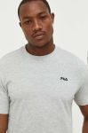 Бавовняна футболка Fila колір сірий однотонний