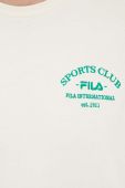 Бавовняна футболка Fila колір бежевий однотонний (3471675)