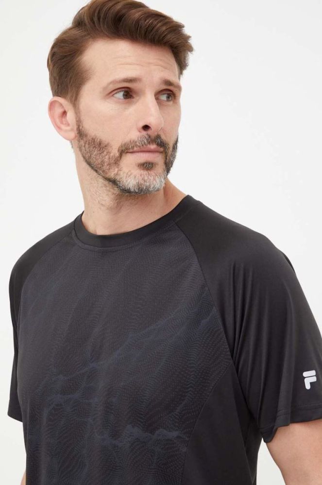 Тренувальна футболка Fila Royan колір чорний візерунок фото 4