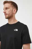 Бавовняна футболка The North Face колір чорний з принтом (3388968)