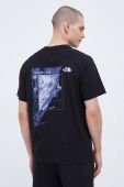 Бавовняна футболка The North Face колір чорний з принтом (3493959)