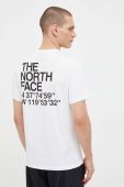 Бавовняна футболка The North Face колір білий з принтом (3520694)