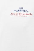Бавовняна футболка On Vacation колір білий з принтом