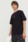 Бавовняна футболка GCDS колір чорний з аплікацією (3513124)