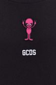 Бавовняна футболка GCDS колір чорний з аплікацією (3513124)