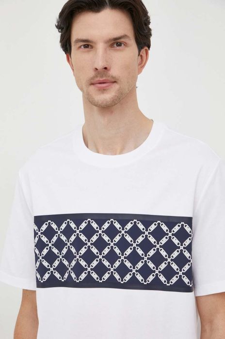 Бавовняна футболка Michael Kors колір білий з принтом (3538964)