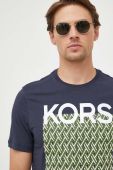 Бавовняна футболка Michael Kors колір синій з принтом (3564987)