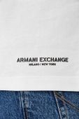 Бавовняна футболка Armani Exchange колір бірюзовий візерунок