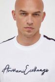 Бавовняна футболка Armani Exchange колір білий з аплікацією (3349262)