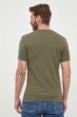 Футболка Guess чоловічий колір зелений однотонний (3443987)