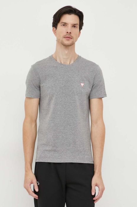 Футболка Guess чоловічий колір сірий однотонний (3443981)