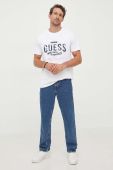 Бавовняна футболка Guess колір білий візерунок (3520706)