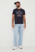 Бавовняна футболка Guess колір синій візерунок (3520703)