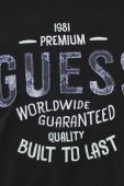 Бавовняна футболка Guess колір чорний візерунок (3520698)