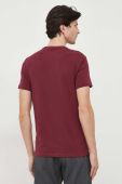 Футболка Guess чоловічий колір бордовий з принтом