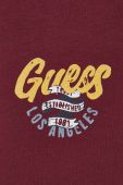 Футболка Guess чоловічий колір бордовий з принтом