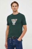 Футболка Guess чоловічий колір зелений з принтом (3558881)