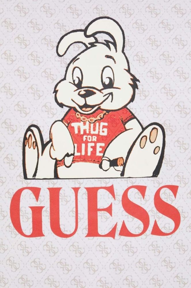 Футболка Guess Guess x Banksy чоловіча колір бежевий візерунок фото 5