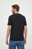 Бавовняна футболка Armani Exchange колір чорний з принтом (3360888)