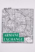 Бавовняна футболка Armani Exchange колір білий з принтом (3370619)