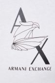 Бавовняна футболка Armani Exchange чоловічий колір білий з принтом