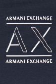 Бавовняна футболка Armani Exchange колір синій з принтом (3354737)