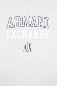 Бавовняна футболка Armani Exchange колір білий з принтом (3426596)