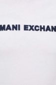 Бавовняна футболка Armani Exchange колір білий з аплікацією (3524892)