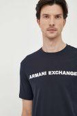 Бавовняна футболка Armani Exchange колір синій з аплікацією (3524902)