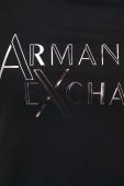 Бавовняна футболка Armani Exchange колір чорний з принтом (3447939)