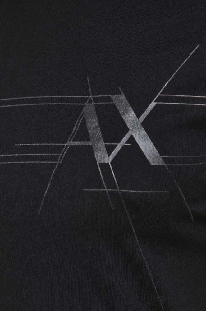Бавовняна футболка Armani Exchange чоловічий колір чорний з принтом (3610989) фото 5