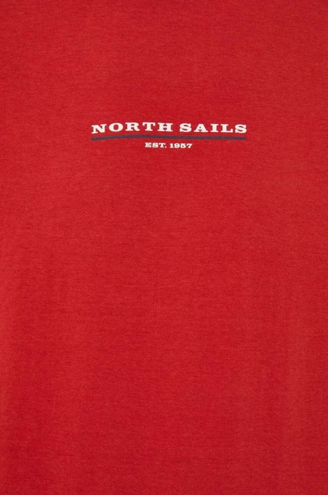 Бавовняна футболка North Sails колір червоний з принтом (3459889) фото 5