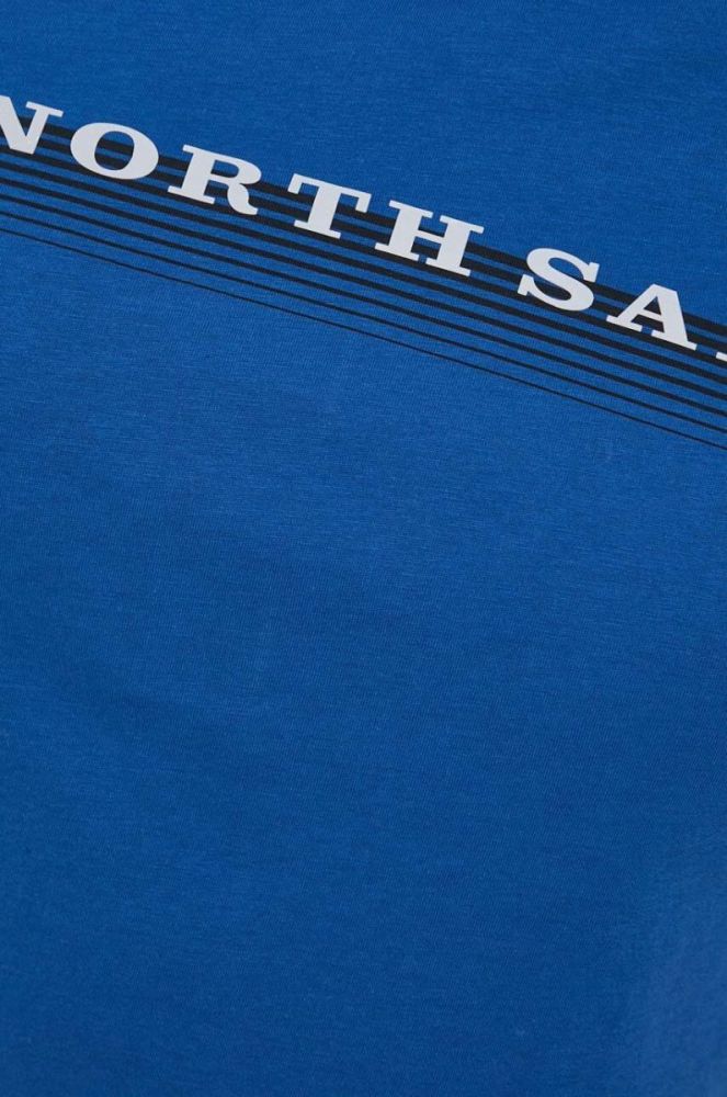 Бавовняна футболка North Sails чоловічий з принтом колір блакитний (3611004) фото 5