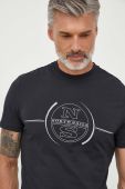 Бавовняна футболка North Sails чоловічий колір чорний з принтом (3611009)