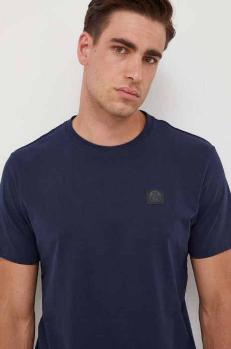 Футболка North Sails чоловічий колір синій з аплікацією (3548232)