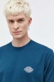Бавовняна футболка Dickies чоловічий колір бірюзовий з принтом