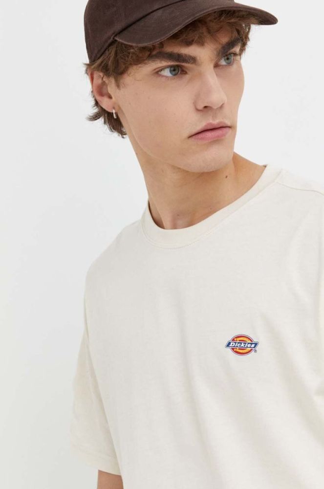 Бавовняна футболка Dickies колір бежевий з принтом фото 4