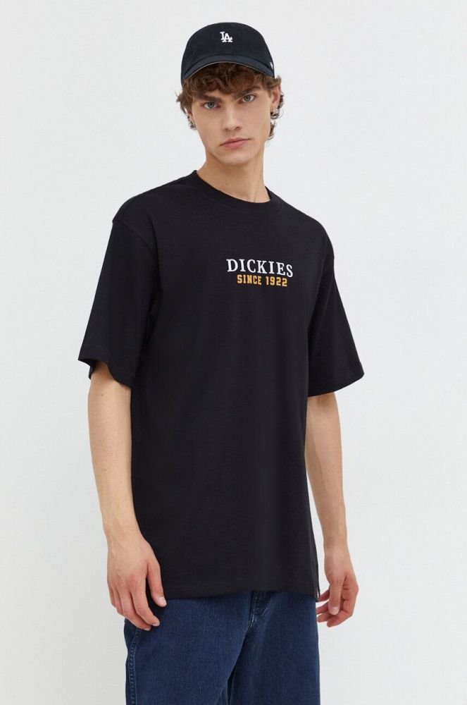 Бавовняна футболка Dickies колір чорний з принтом (3513139)