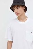 Бавовняна футболка Dickies колір білий однотонний