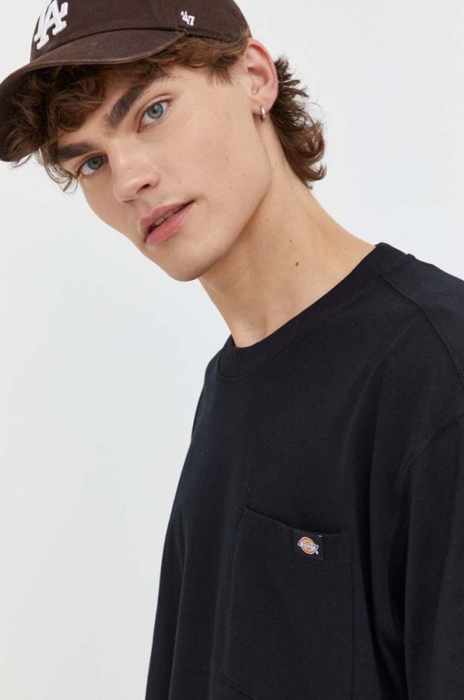 Бавовняна футболка Dickies колір чорний однотонний фото 4
