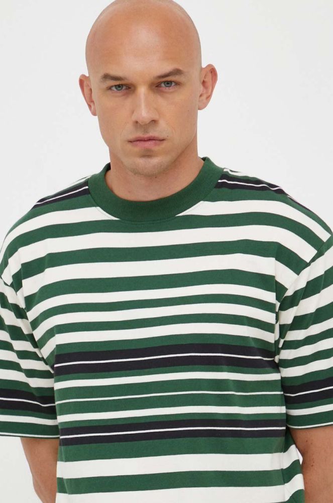 Бавовняна футболка Marc O'Polo DENIM колір зелений візерунок