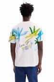 Бавовняна футболка Desigual колір білий з принтом (3349292)