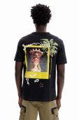 Бавовняна футболка Desigual колір чорний з принтом (3349294)