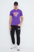Бавовняна футболка Puma колір фіолетовий з принтом