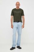 Бавовняна футболка Marc O'Polo колір зелений з принтом (3349299)