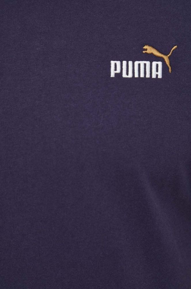 Бавовняна футболка Puma чоловічий колір синій з принтом фото 5