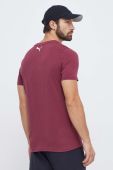 Бавовняна футболка Puma чоловічий колір бордовий з принтом